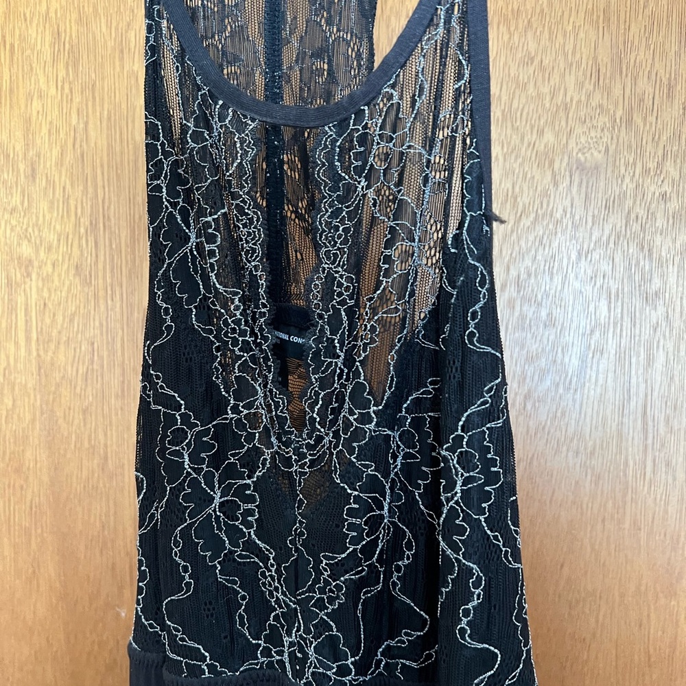 Black Lace Nightgown, Size Large